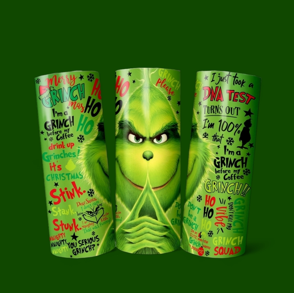 Stainless Steel Grinch Tumbler